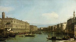 Canaletto, Canal Grande aus der Nähe der Rialto Brücke